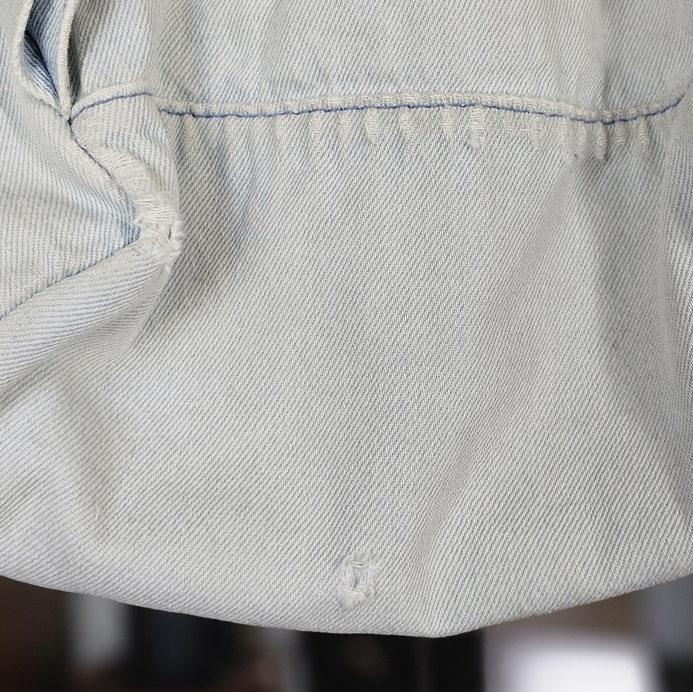 BAGGU Washed Denim Drawstring Backpack RARE - Picture 5 of 11